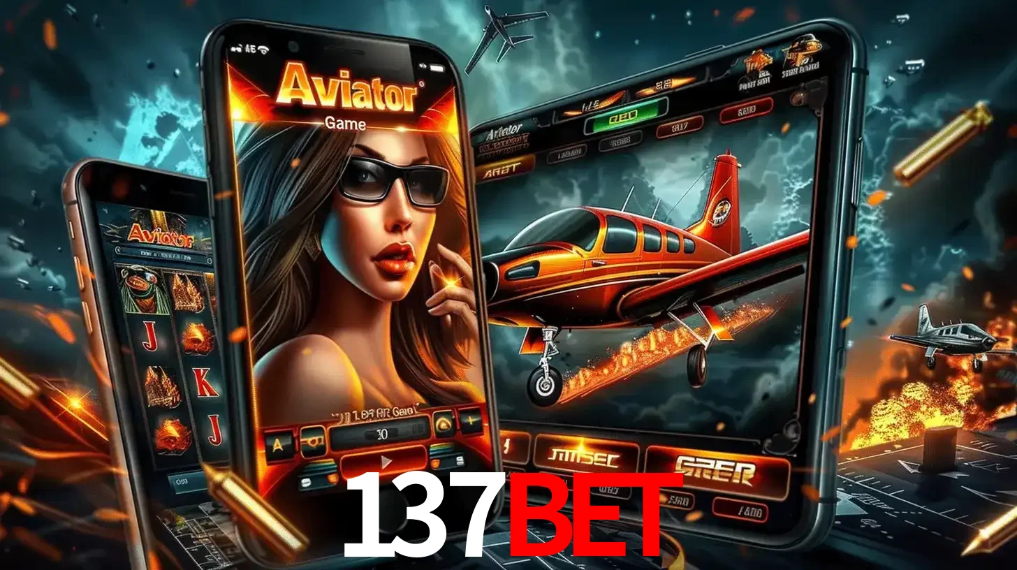 O popular jogo de apostas Aviator exibido em vários celulares e tablets, mostrando a interface emocionante e a ação de voo disponíveis para jogar agora no 137bet.