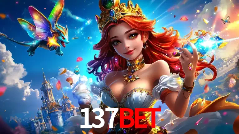 A princesa de um reino de fantasia mágico, com seu pequeno dragão, apresentando um mundo de prêmios encantados nos jogos de caça-níqueis do cassino 137bet.